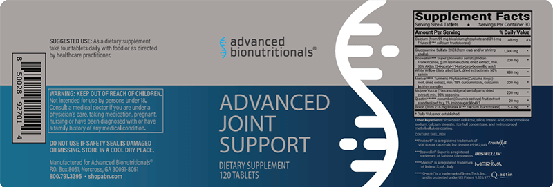 Advanced Joint Support label
